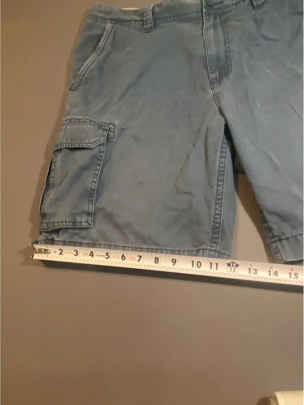 St. Johns Bay Men's Blue Cotton Cargo Shorts Size 38 Waist